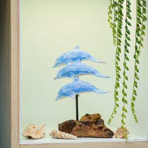 TIMBER KALA'S DRIFTWOOD DOLPHINS POD FOR DECOR
