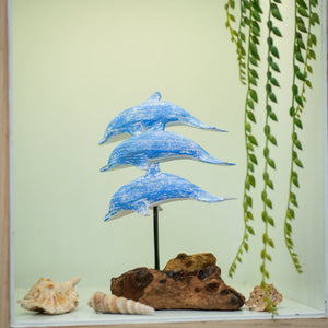 TIMBER KALA'S DRIFTWOOD DOLPHINS POD FOR DECOR