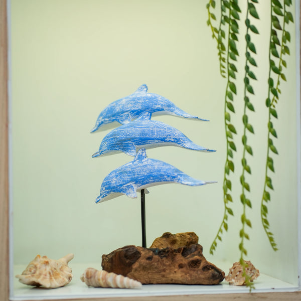 TIMBER KALA'S DRIFTWOOD DOLPHINS POD FOR DECOR