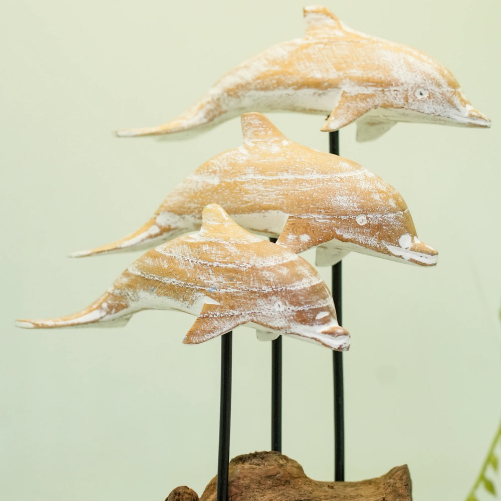 TIMBER KALA'S DRIFTWOOD DOLPHINS POD FOR DECOR