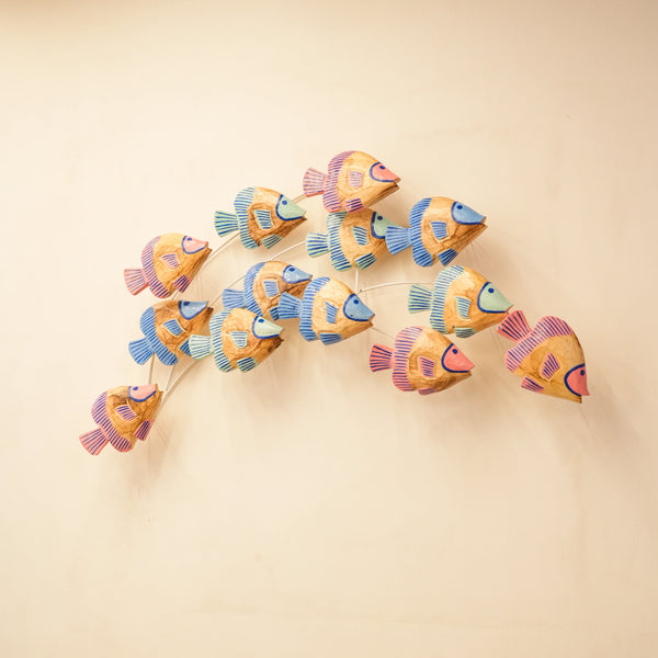 TIMBER KALA'S LONG SCHOOL OF ANGEL FISH FOR DECOR