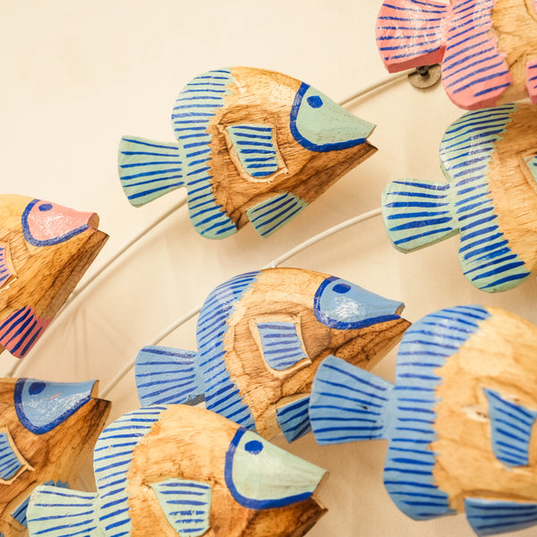 TIMBER KALA'S LONG SCHOOL OF ANGEL FISH FOR DECOR