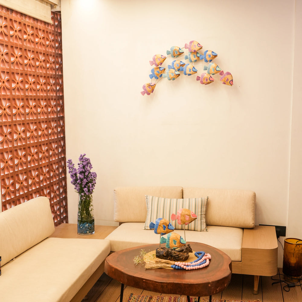 TIMBER KALA'S LONG SCHOOL OF ANGEL FISH FOR DECOR