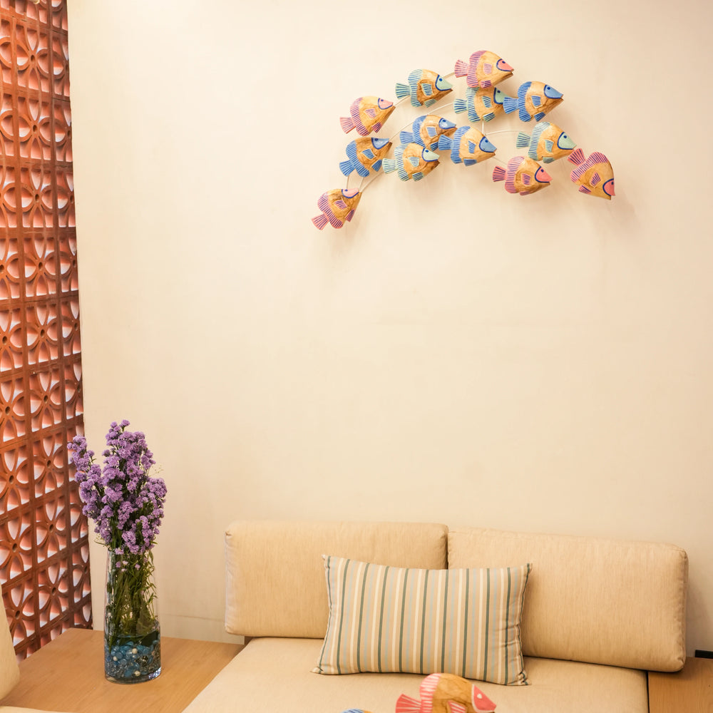 TIMBER KALA'S LONG SCHOOL OF ANGEL FISH FOR DECOR