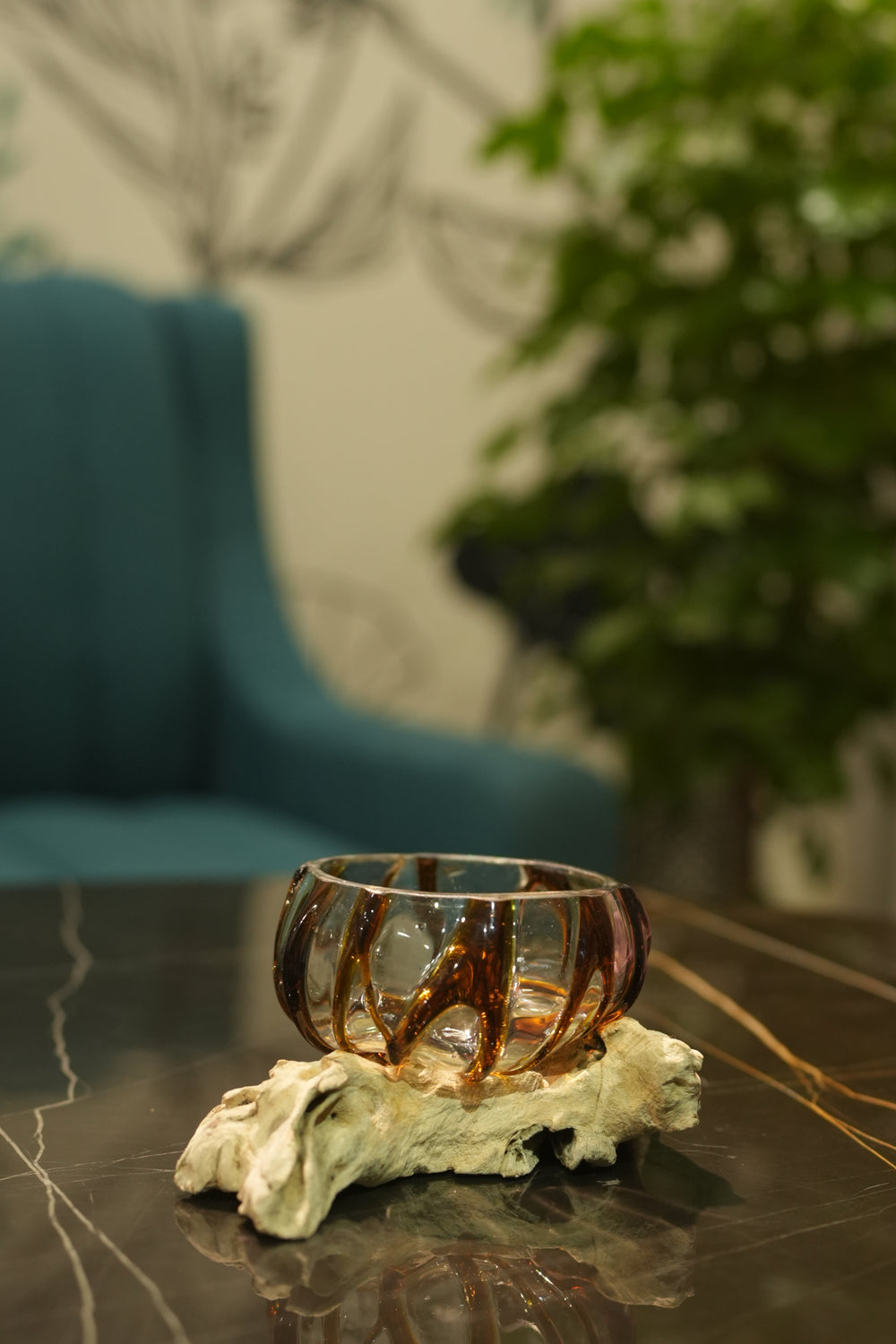 TIMBERKALA'S BROWN LINE GLASS WOODFIRE FOR DECOR