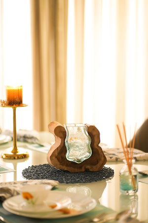 TIMBER KALA'S SMALL VALLEY CURVE GLASS ROOTS FOR DECOR