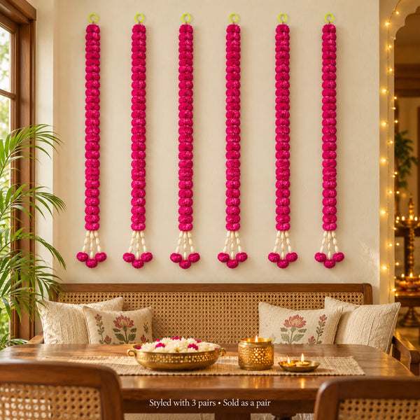 SOLA WOOD FLOWER HANGING FOR DIWALI DECOR