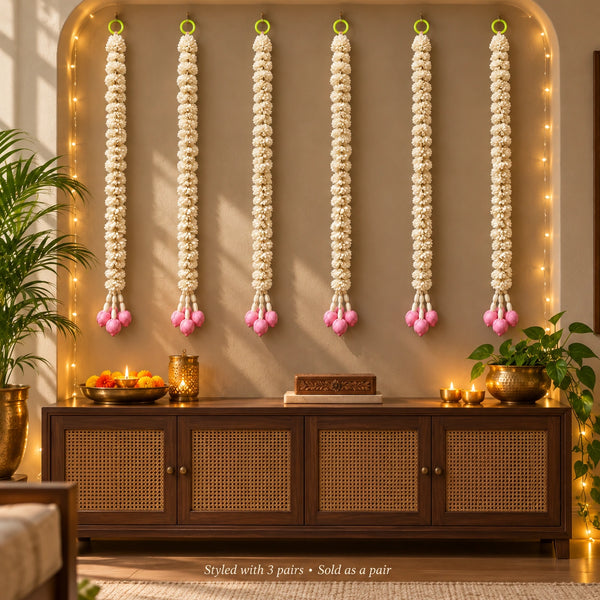 SOLA WOOD FLOWER HANGING FOR DIWALI DECOR