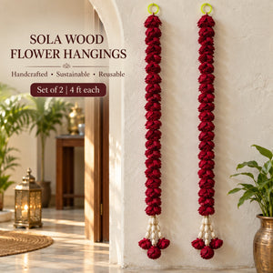 SOLA WOOD FLOWER HANGING FOR DIWALI DECOR