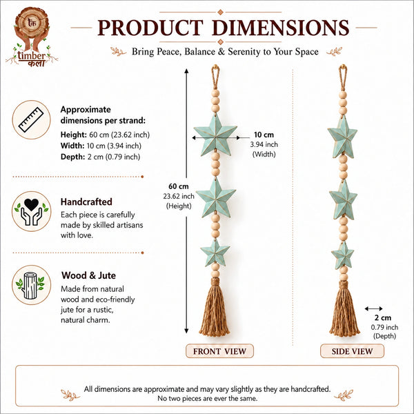 PAIR OF STAR HANGINGS FOR DECOR