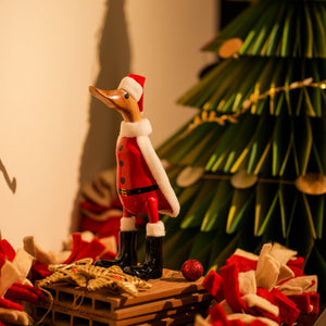 TIMBER KALA’S MEDIUM SANTA DUCK FOR DECOR