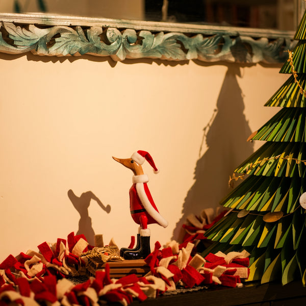 TIMBER KALA’S SMALL SANTA DUCK FOR DECOR