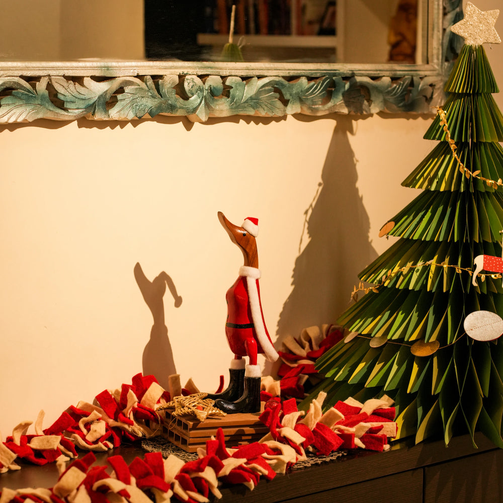 TIMBER KALA’S SMALL SANTA DUCK FOR DECOR