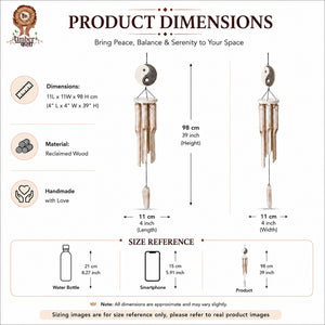TIMBER KALA'S YIN YAN CELESTIAL CHIMES FOR DECOR