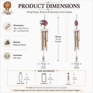 TIMBER KALA’S FISH CELESTIAL CHIMES FOR OUTDOORS