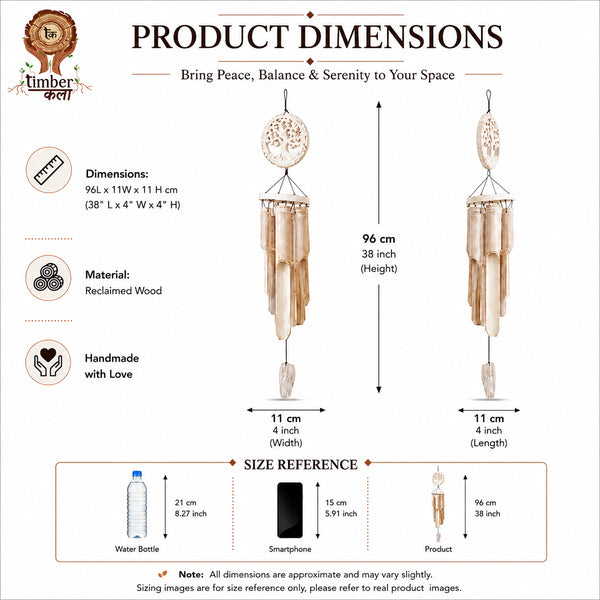 TIMBER KALA'S TREE OF LIFE CELESTIAL CHIMES FOR DECOR