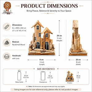 TIMBER KALA'S DRIFTWOOD TWIN DWELLINGS FOR DECOR
