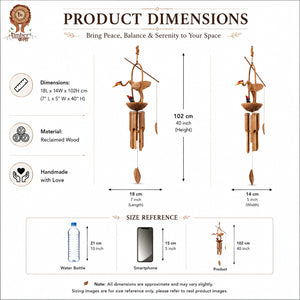 TIMBER KALA'S DANCING CRANE CELESTIAL CHIMES FOR DECOR