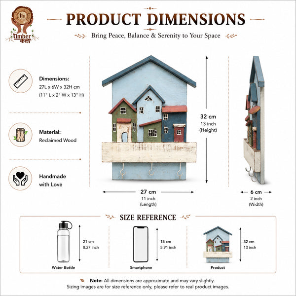 TIMBER KALA'S BEACH HUTS KEY HOLDER FOR DECOR
