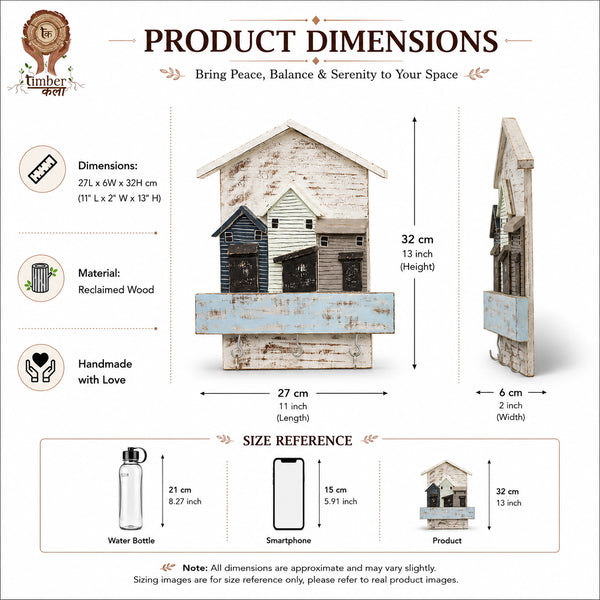 TIMBER KALA'S BEACH HUTS KEY HOLDER FOR DECOR