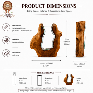 TIMBER KALA'S MEDIUM VALLEY CURVE GLASS ROOTS FOR DECOR