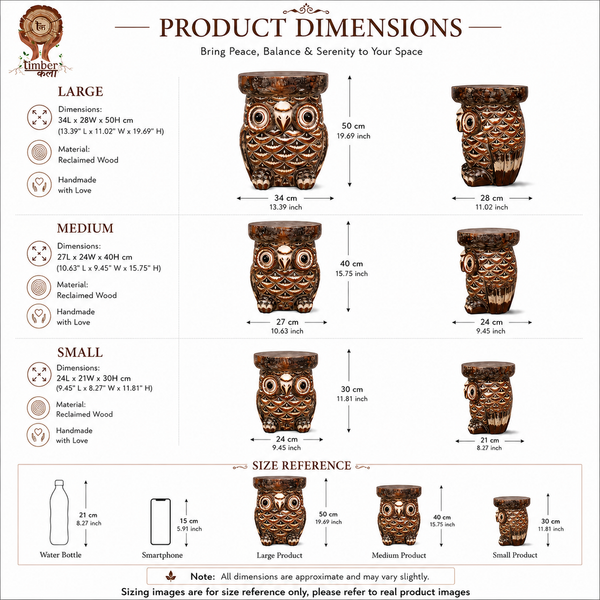 TIMBER KALA'S OWL TABLE FOR DECOR