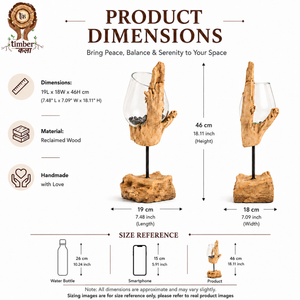 TIMBER KALA'S STICK GLASS ROOTS FOR DECOR