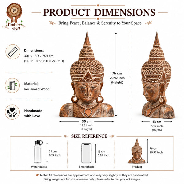 TIMBER KALA'S SAMSARA BUDDHA WITH MANDALA FOR DECOR