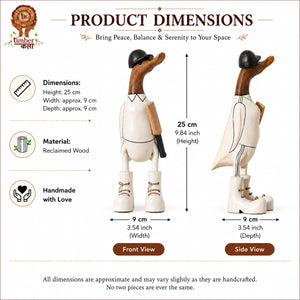 TIMBERKALA'S CRICKETER SWAGGER DUCK FOR DECOR