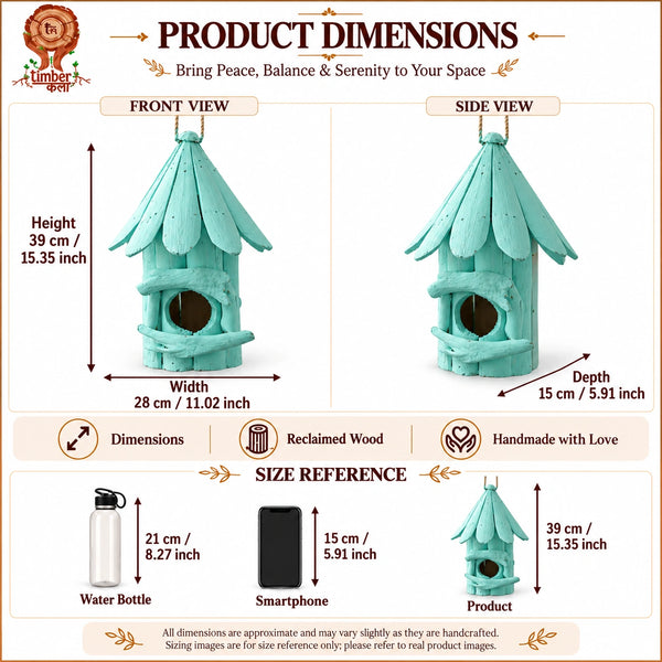 TIMBER KALA’S  BIRD HOUSE FOR DECOR