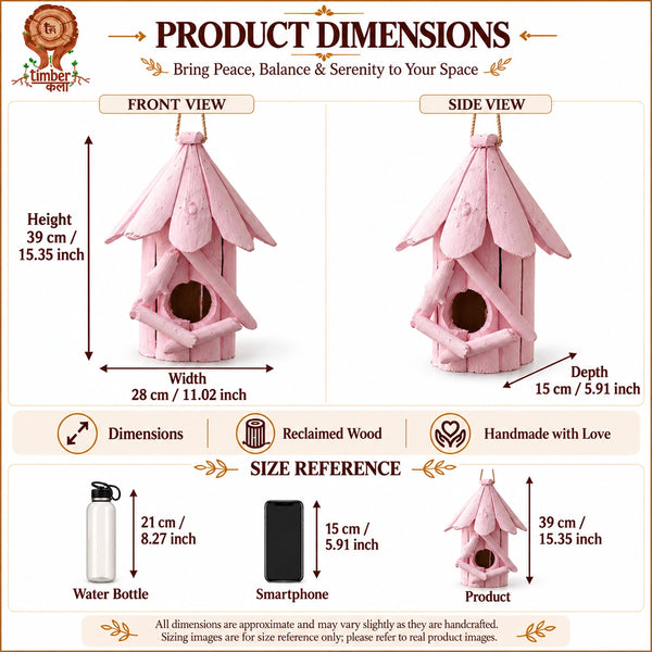 TIMBER KALA’S  BIRD HOUSE FOR DECOR