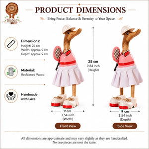 TIMBERKALA'S RACCQUET GIRL SWAGGER DUCK FOR DECOR