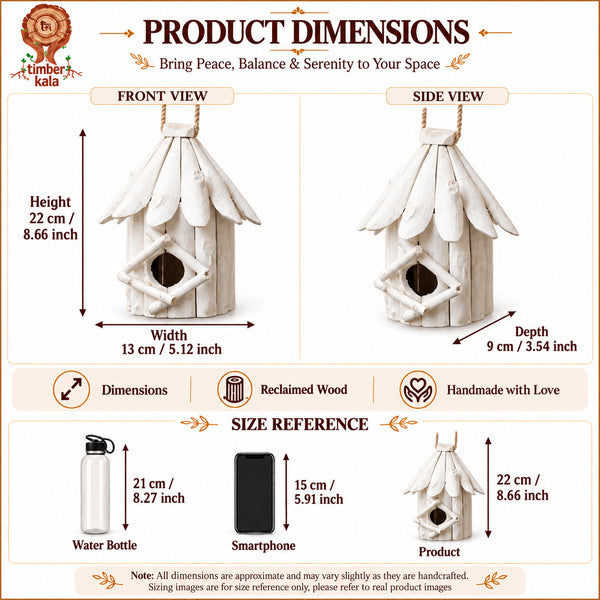 TIMBER KALA’S  BIRD HOUSE FOR DECOR
