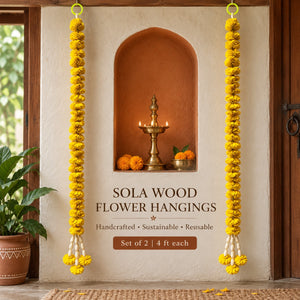 SOLA WOOD FLOWER HANGING FOR DIWALI DECOR
