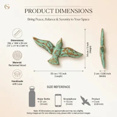 TIMBER KALA'S  SINGLE WOODEN SPARROW FOR DECOR
