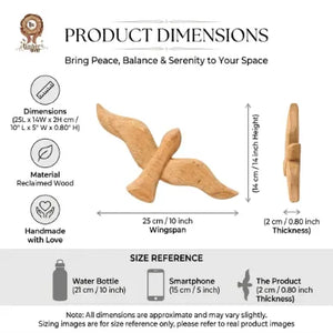 TIMBER KALA'S  SINGLE WOODEN SPARROW FOR DECOR