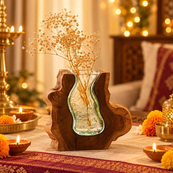 TIMBER KALA'S MEDIUM VALLEY CURVE GLASS ROOTS FOR DECOR