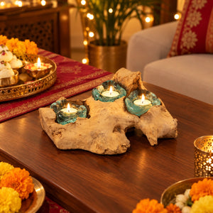 TIMBER KALA'S PACKS OF THREE GLASS WOOD FIRE FOR GIFTING
