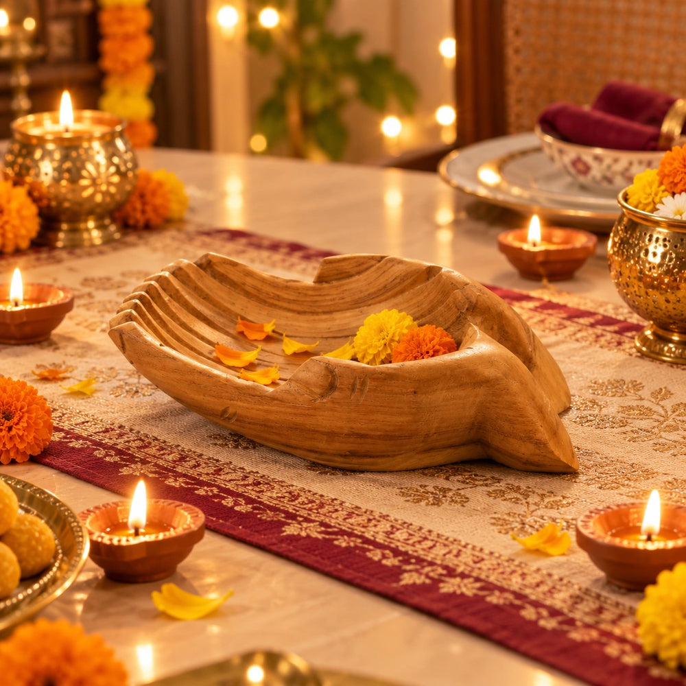 TIMBER KALA'S WOODEN ANJALI FOR DECOR