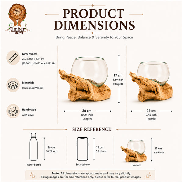 TIMBER KALA'S DRIFT WOOD BOWL FOR DECOR