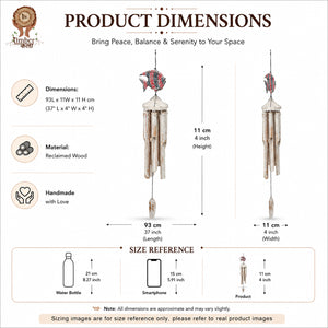 TIMBER KALA’S FISH CELESTIAL CHIMES FOR OUTDOORS