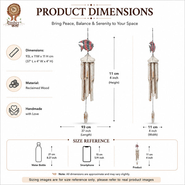 TIMBER KALA’S FISH CELESTIAL CHIMES FOR OUTDOORS
