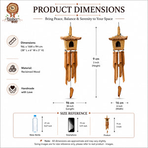 TIMBER KALA'S CHINESE HOUSE CELESTIAL CHIMES FOR DECOR