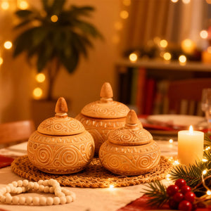 TIMBER KALA'S HANDCRAFTED TREASURE JARS FOR DECOR