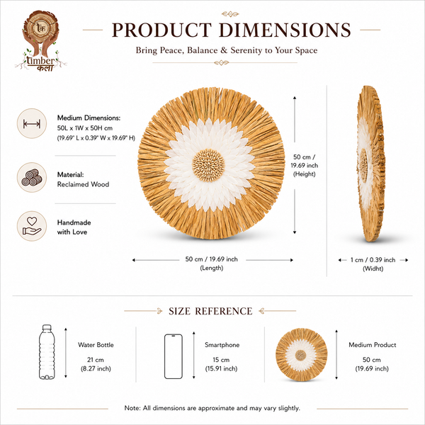 TIMBER KALA'S SET OF FOUR GRASS WOOD FUSIONS FOR DECOR