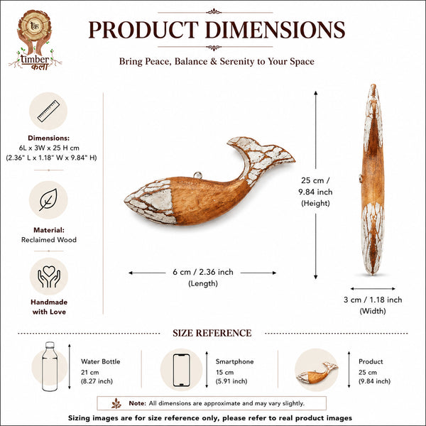 #WhiteNaturalWoodenFish