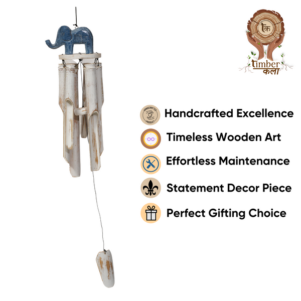 TIMBER KALA’S ELEPHANT CELESTIAL CHIMES FOR OUTDOORS