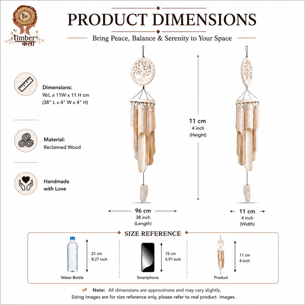 TIMBER KALA'S TREE OF LIFE CELESTIAL CHIMES FOR DECOR