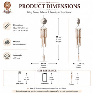 TIMBER KALA'S YIN YAN CELESTIAL CHIMES FOR DECOR